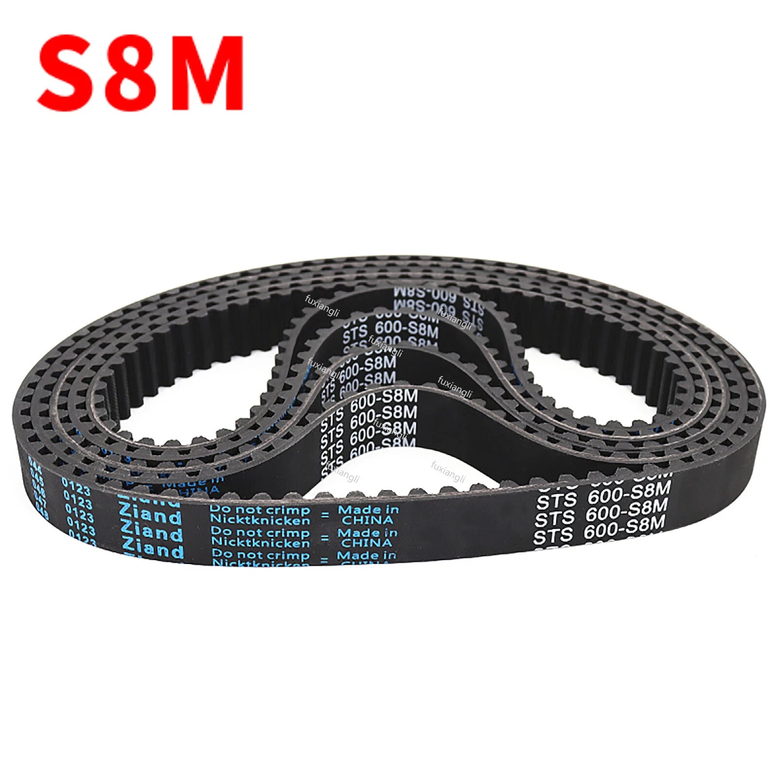 S8M Closed Loop Rubber Timing Belt – 8mm Pitch, 15mm Wide, CNC Synchronous Drive