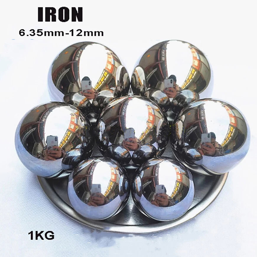 Iron Ball Bearings Replacement Steel Ball Oil Free Smooth Bright 6.35mm-12mm