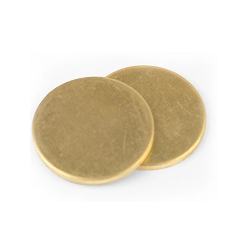 Brass/Red Copper Solids Discs Blanks Metal Round Sheets Thick0.3-6mm Dia 10-80mm