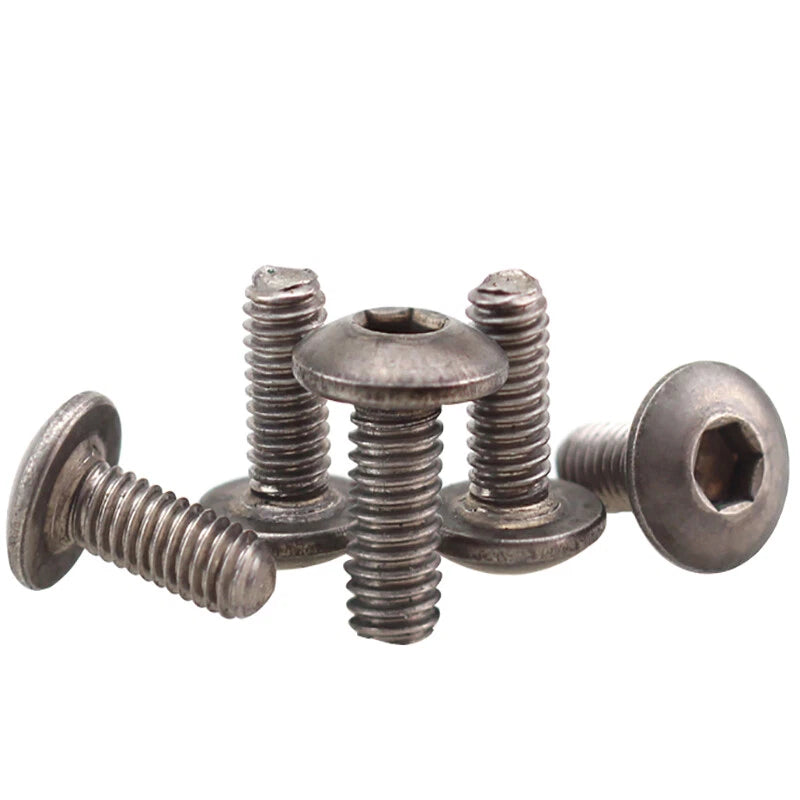 Titanium Alloy Button Head Hex Drive Screws M2 M2.5 M3 M4