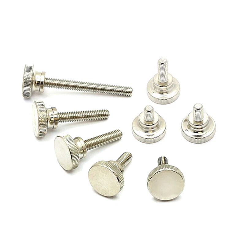 M5M6 Knurled Screws Length 5/6/8/10/12~30mm Thumb Bolt Carbon Steel Nickel Plate