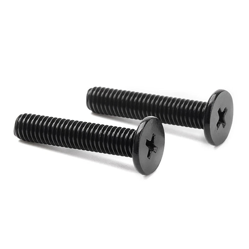 M1.6–M6 Black Stainless Steel A2 Pan Head Phillips Machine Screws