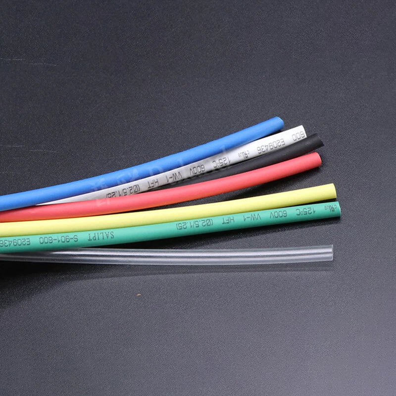 Heat Shrink Tubing 2:1 Ratio – φ0.6mm to φ6mm Electrical Wire Sleeve
