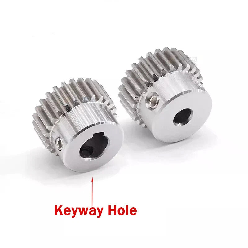 1 Module Stainless Steel Spur Gears 20-50 Teeth Pinion Motor Gear Keyway Hole