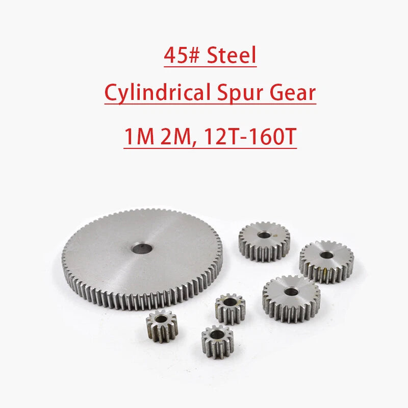 Transmission Spur Gear 1Mod 2Mod 12T-160T Tooth Pitch 3.14mm Convex Gears