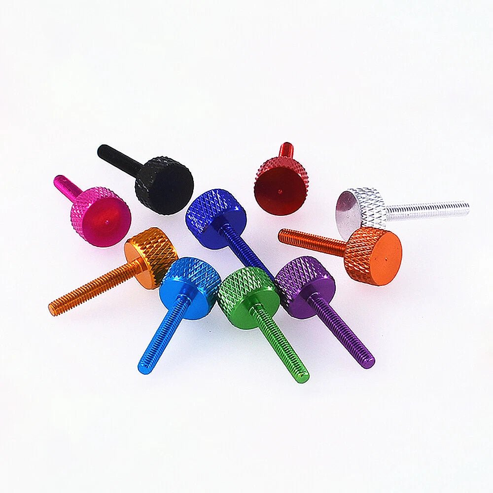 M3x20mm Aluminum Knurled Thumb Screw — Anodized, 10 Colors, Computer Case Fastener - HomeDIYer