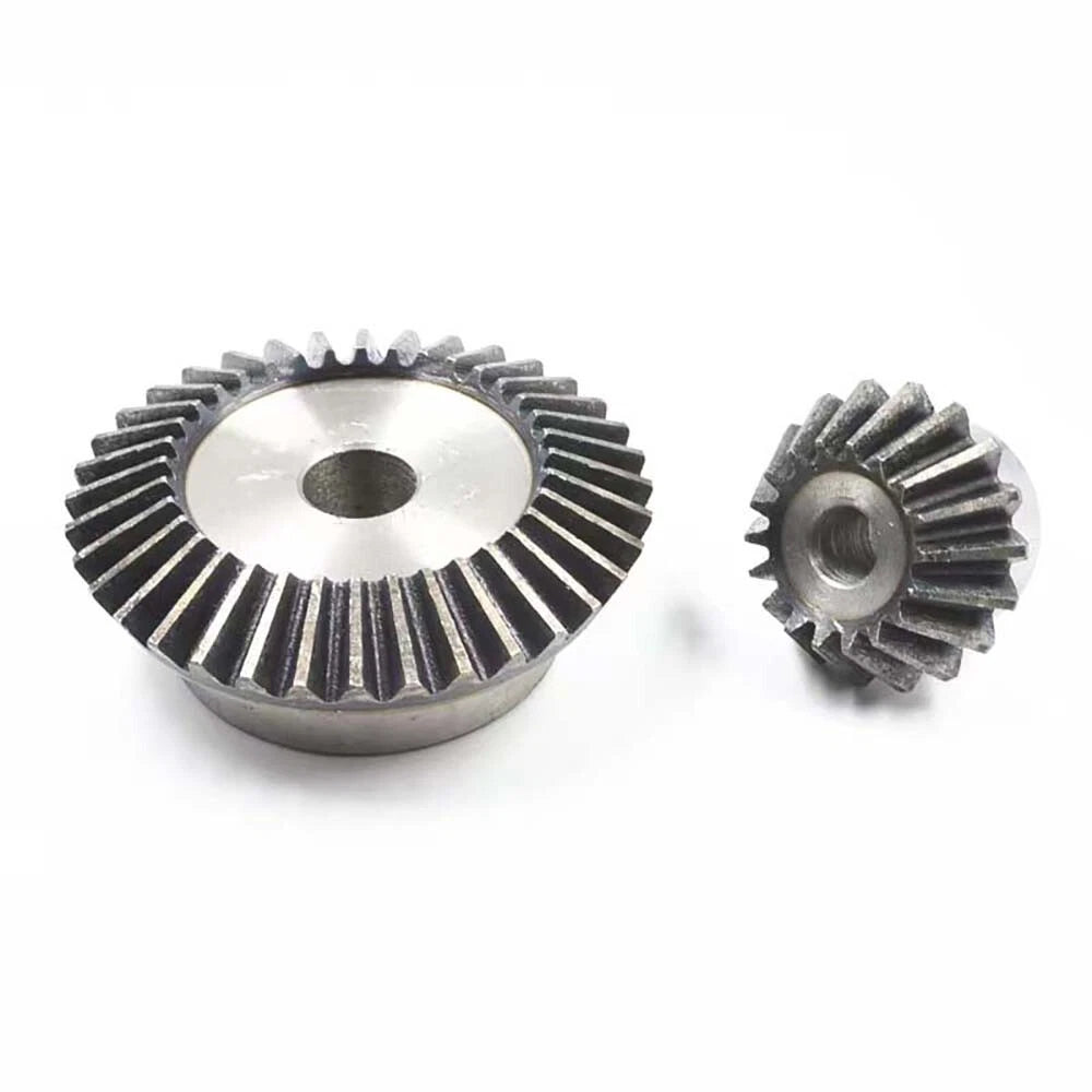 1.5/2 Modulus 1:2 Metal Motor Bevel Gears 15-20 Tooth 90° Pairing 45# Steel