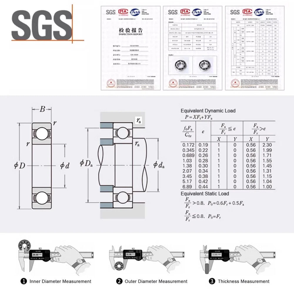 Miniature Deep Groove Ball Bearing Small Bearings 1/2/3/4/5/6/7/8/9mm Inner Dia.