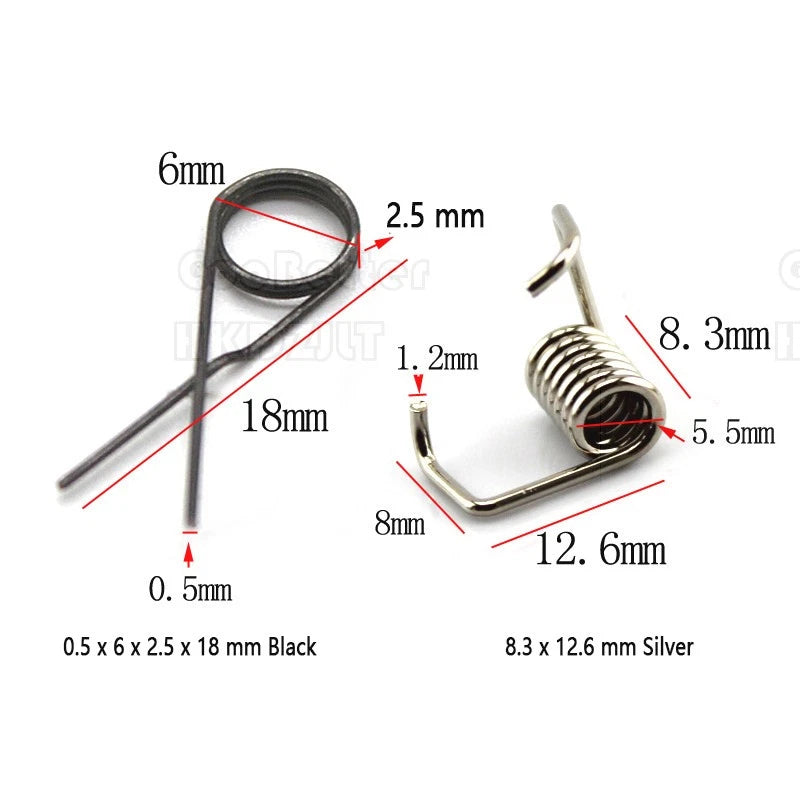 Torsion Springs Various Size Length Diameter Assortment High Tension Steel