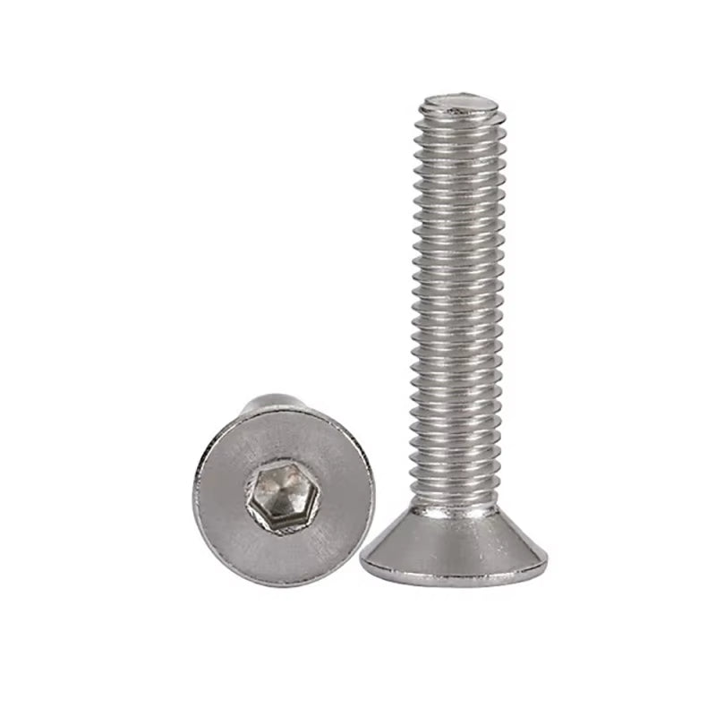 Hexagon Hex Socket Countersunk Screw Flat Head Allen Bolts M3 M4 M5 304 Stainless Steel DIN7991 - HomeDIYer