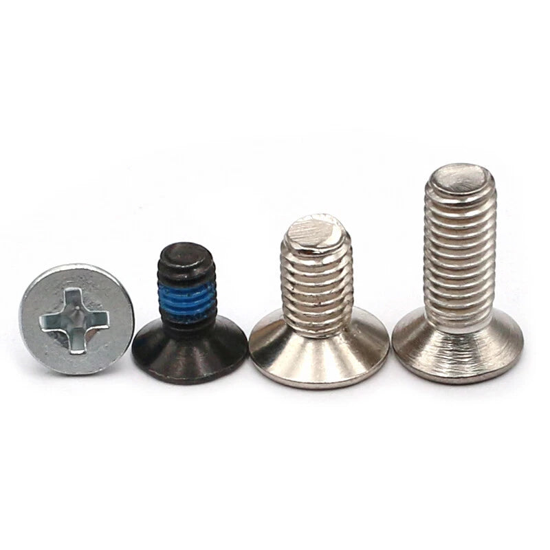 M4 M5 M6 Phillips Countersunk Screws – Zinc Plated Carbon Steel, 6–24mm Lengths (Bulk Pack)