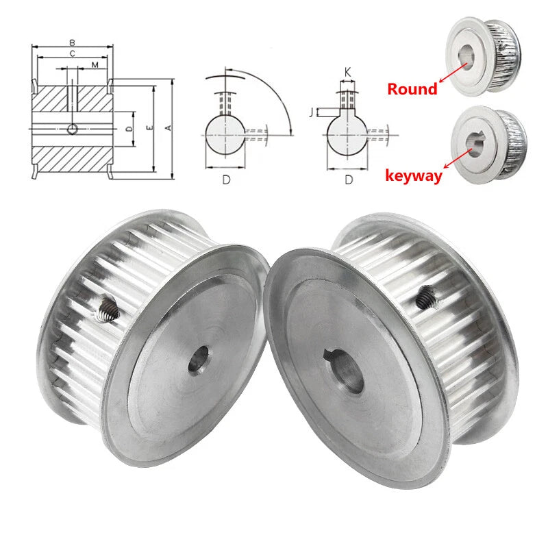 HTD3M Timing Pulley 72-120 Teeth Synchronous Wheel 10mm Belt Width 4mm-25mm Bore