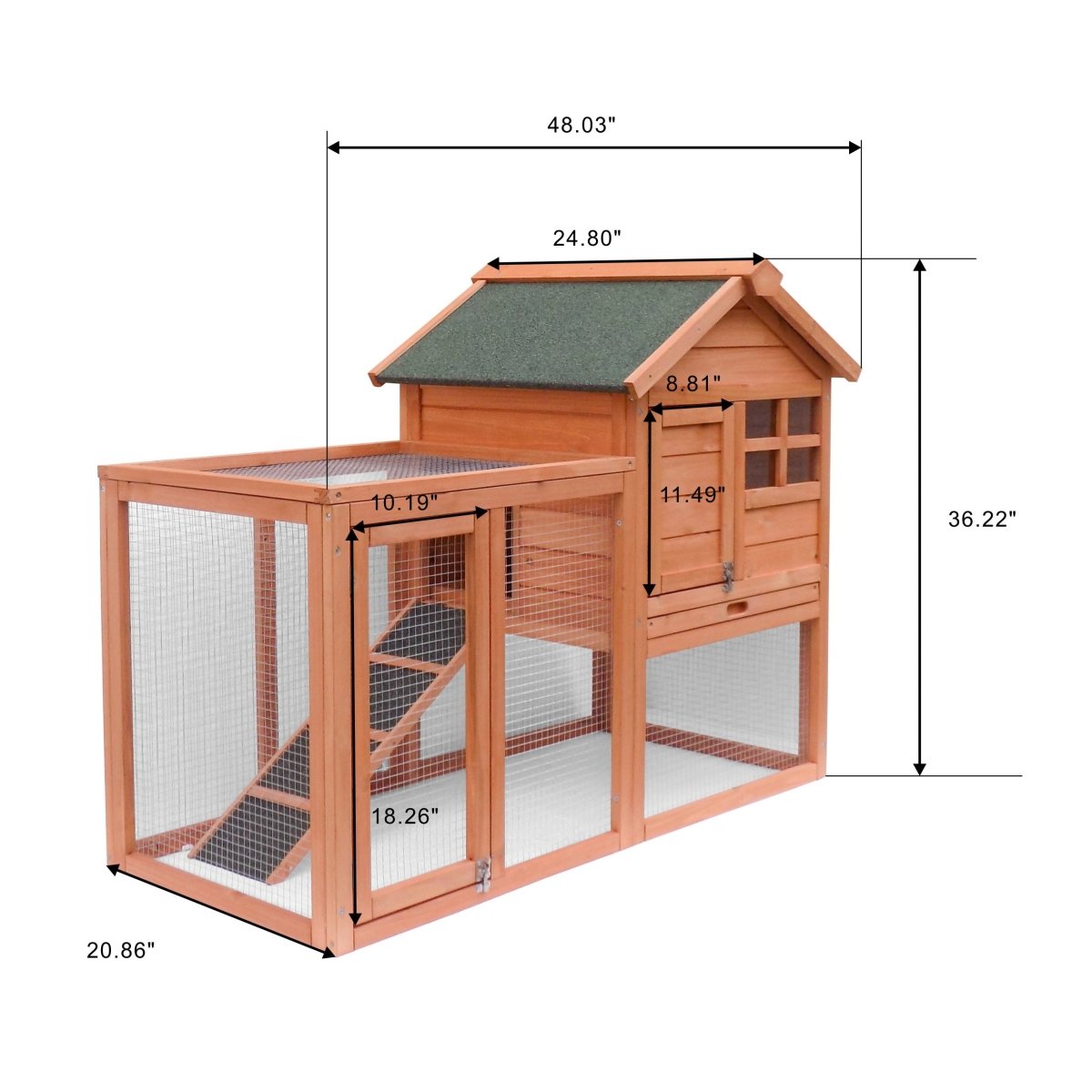 Easily - assembled wooden Rabbit house Chicken coop kennels - HomeDIYer