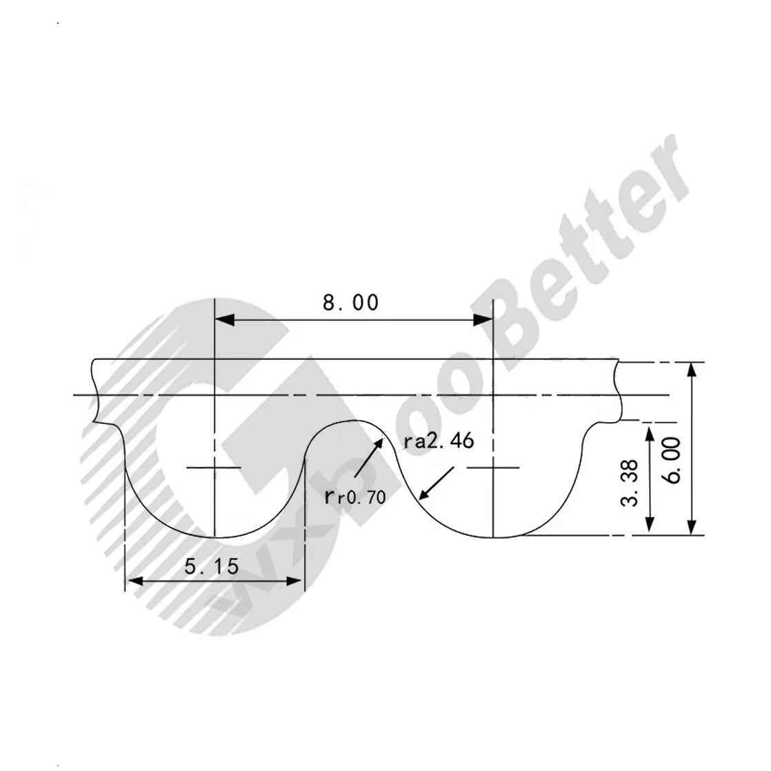 HTD 8M Timing Belt 25mm Wide Closed Loop Synchronous Drive Belt — 288mm to 992mm