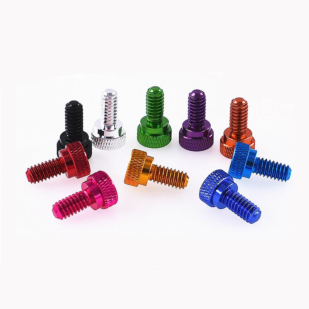1/4 - 20 Flat Knurled Thumb Screws — Aluminum | 10 Colors | 12.7mm 1/2 Inch - HomeDIYer