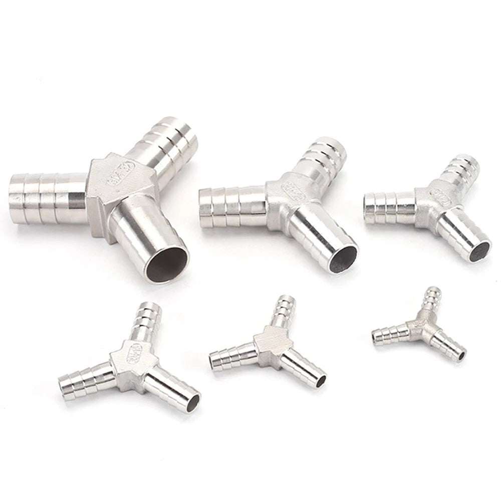 Y Piece Hose Joiner – Stainless Steel Barbed Connector for Air, Fuel & Water Lines