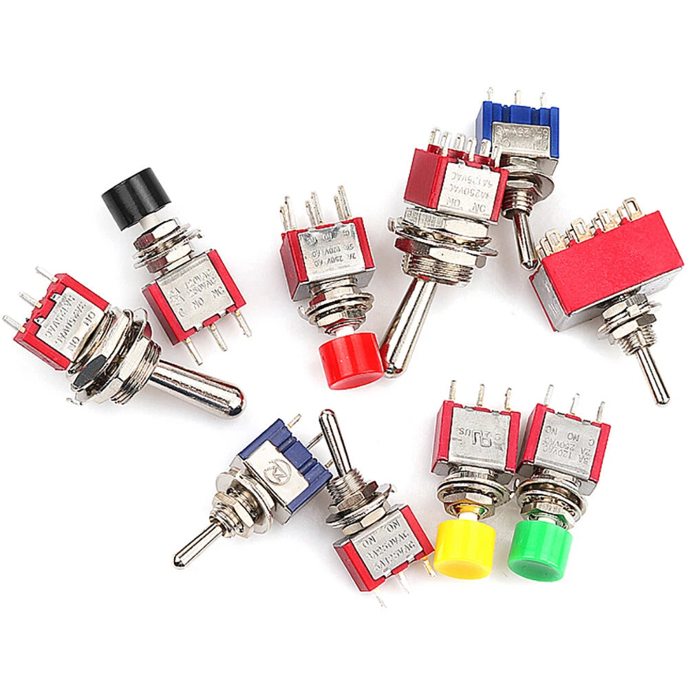 MTS PS Toggle Switch SPDT — 3/6/9/12 Pin, 2-Way/3-Way, Latching & Self-Reset