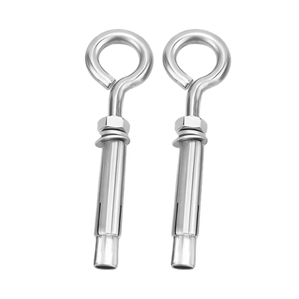 Closed Hook Eye Bolt with Expansion Anchor — Galvanised & 304 Stainless | M6.5 M8 M10 M12 - HomeDIYer