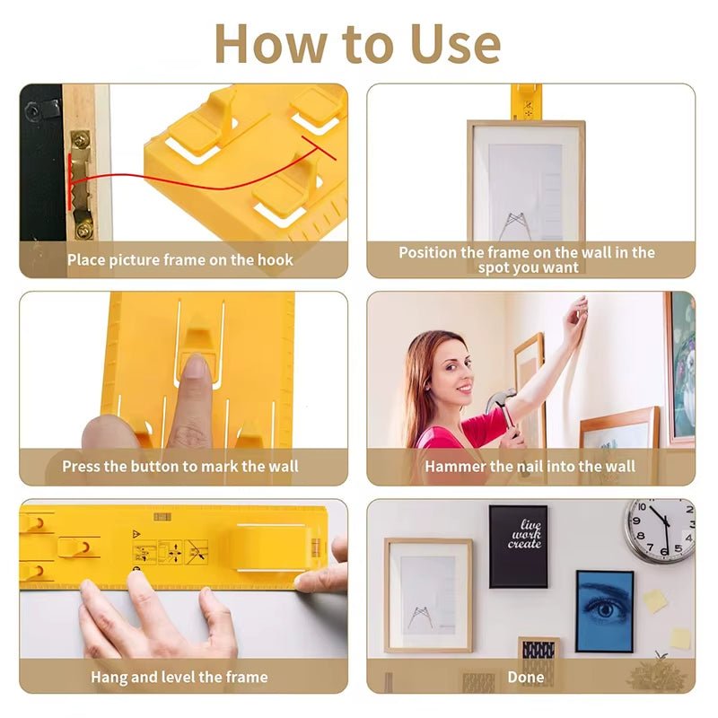250 Pcs Heavy Duty Picture Hangers Hanging Kit with Level Frame Include Hooks Nails Hanging Wire D Ring Triangular R - HomeDIYer
