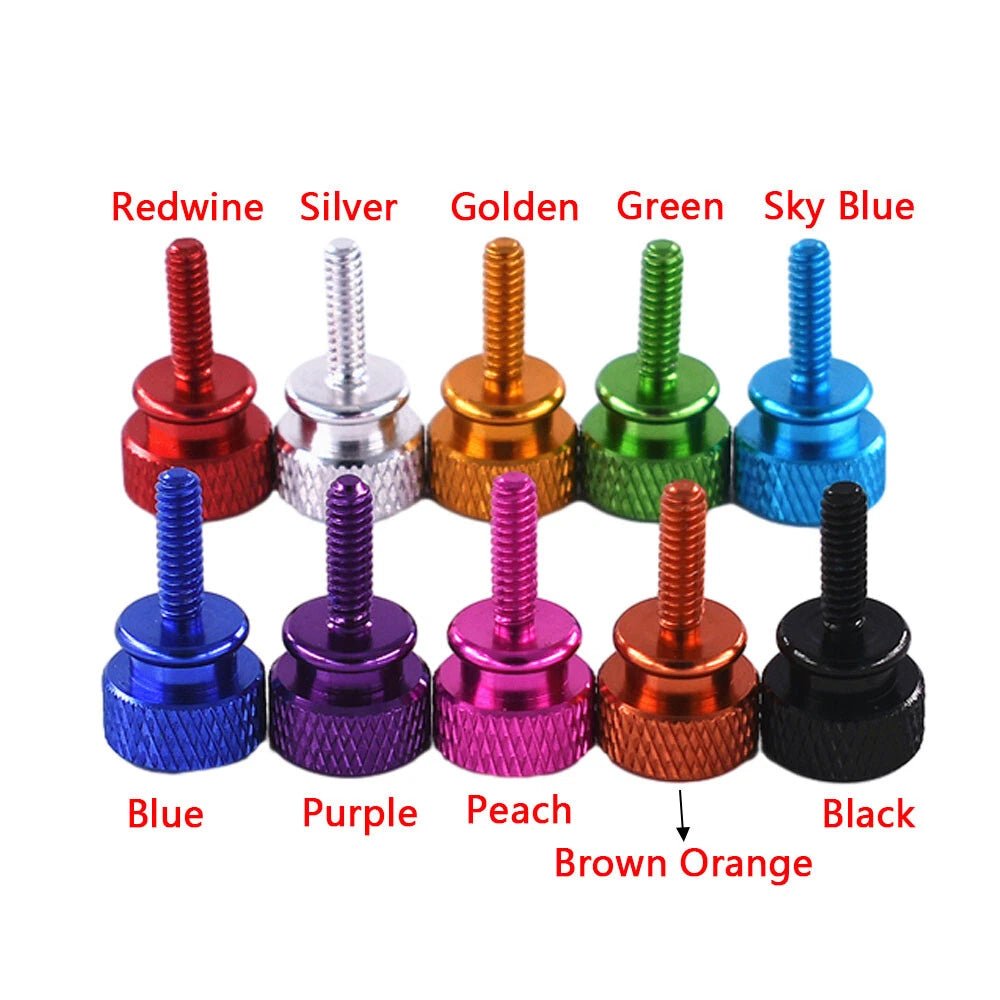 UNC 6 - 32 Aluminum Knurled Thumb Screws – High - Head Hand - Grip Bolts for PC Case & DIY - HomeDIYer