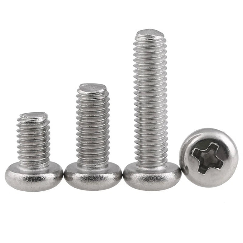 M6 M8 M10 Phillips Pan Head Machine Screws — 304 A2 Stainless Steel - HomeDIYer