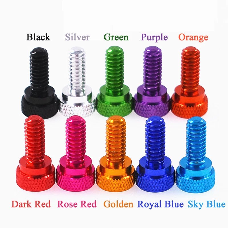 UNC 1/4 - 20 Aluminum Alloy Knurled Thumb Screws – High - Type Hand Grip Knob Bolts - HomeDIYer