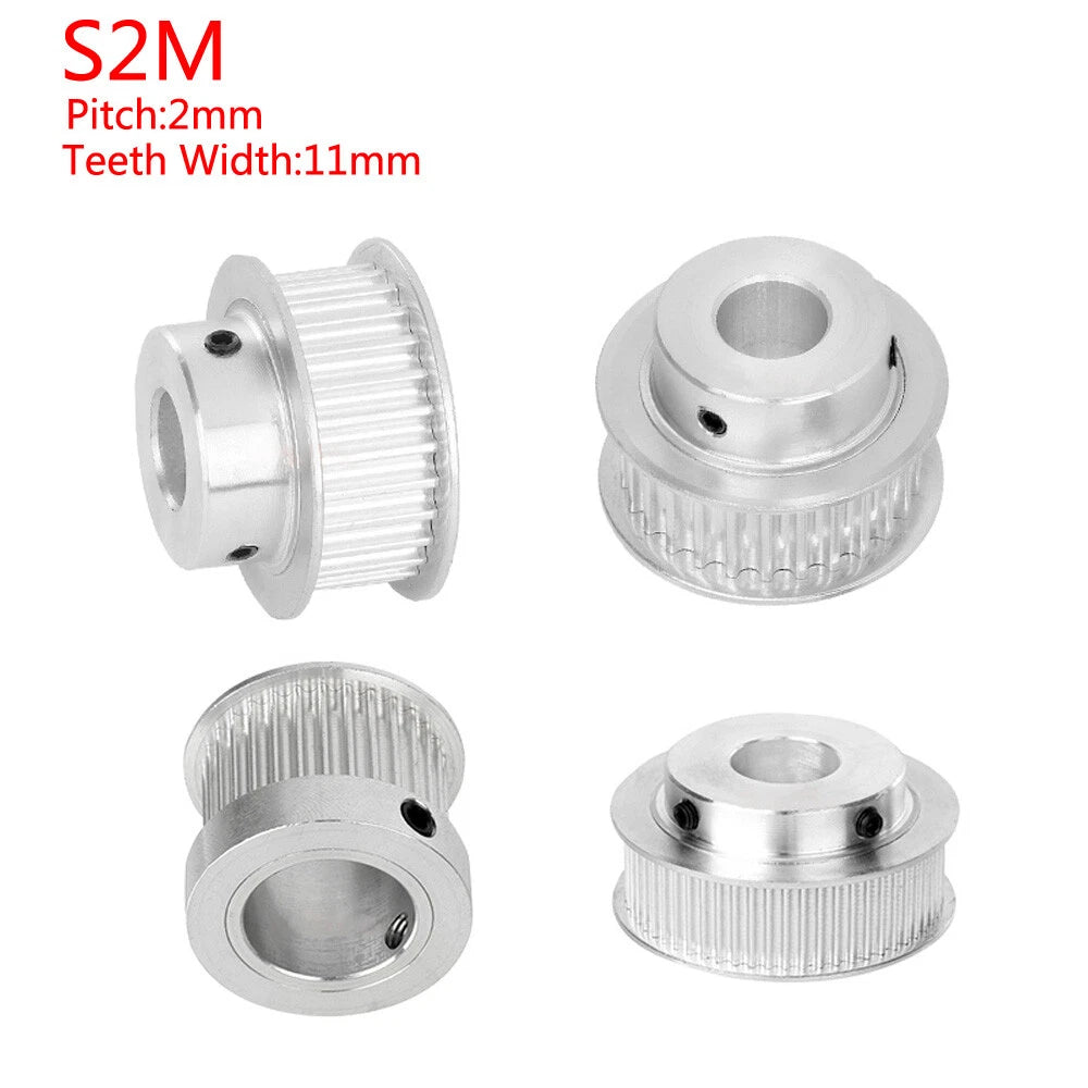 S2M 14-60Teeth Timing Belt Pulley Pitch 2mm With Step Drive Pulleys Width 11mm