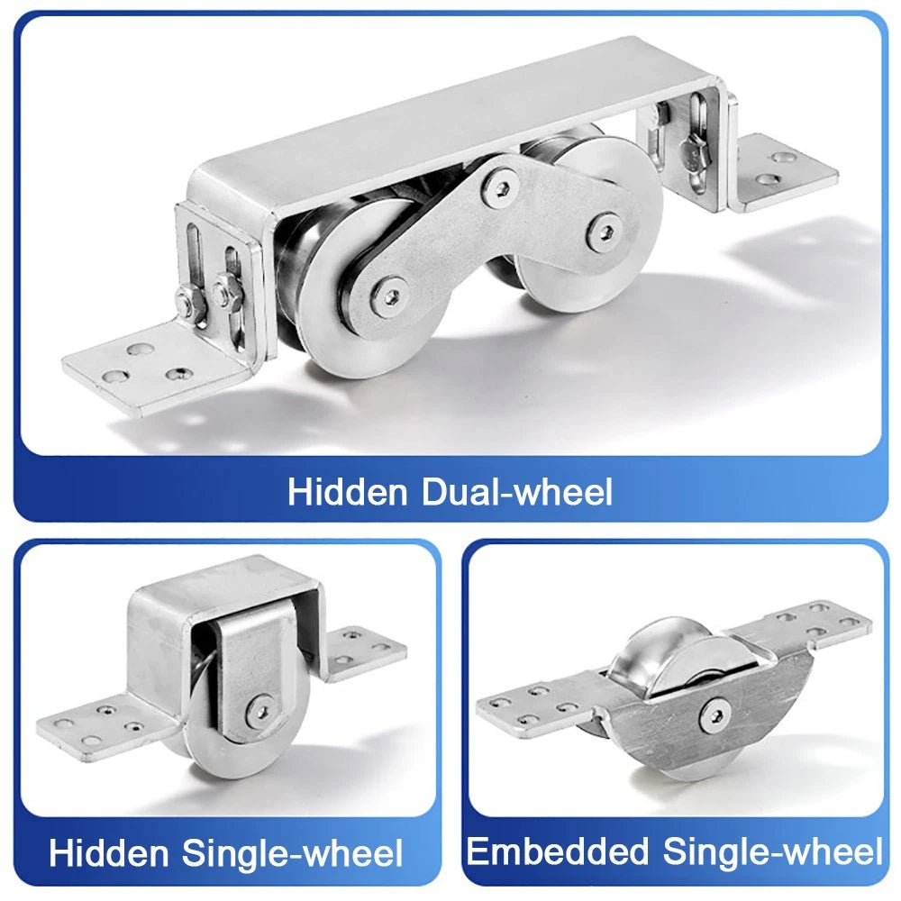 Stainless Steel Pulley Groove 22mm Sliding Door Roller Runner Wheel Track Pulley