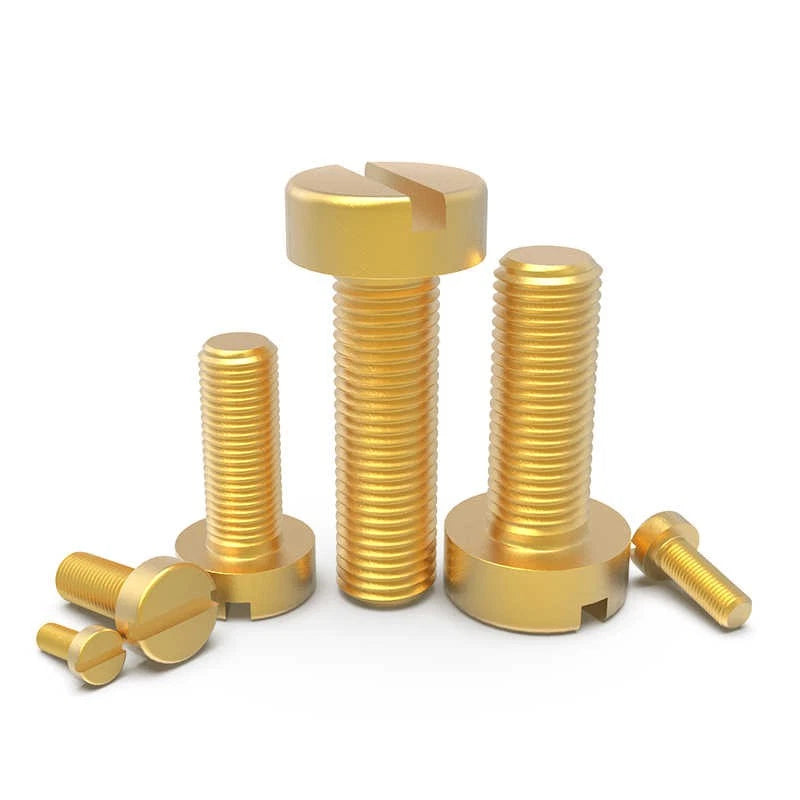 Solid Brass Slotted Pan Head Machine Screws — M2.5 M3 M4 M5 M6 M8 M10