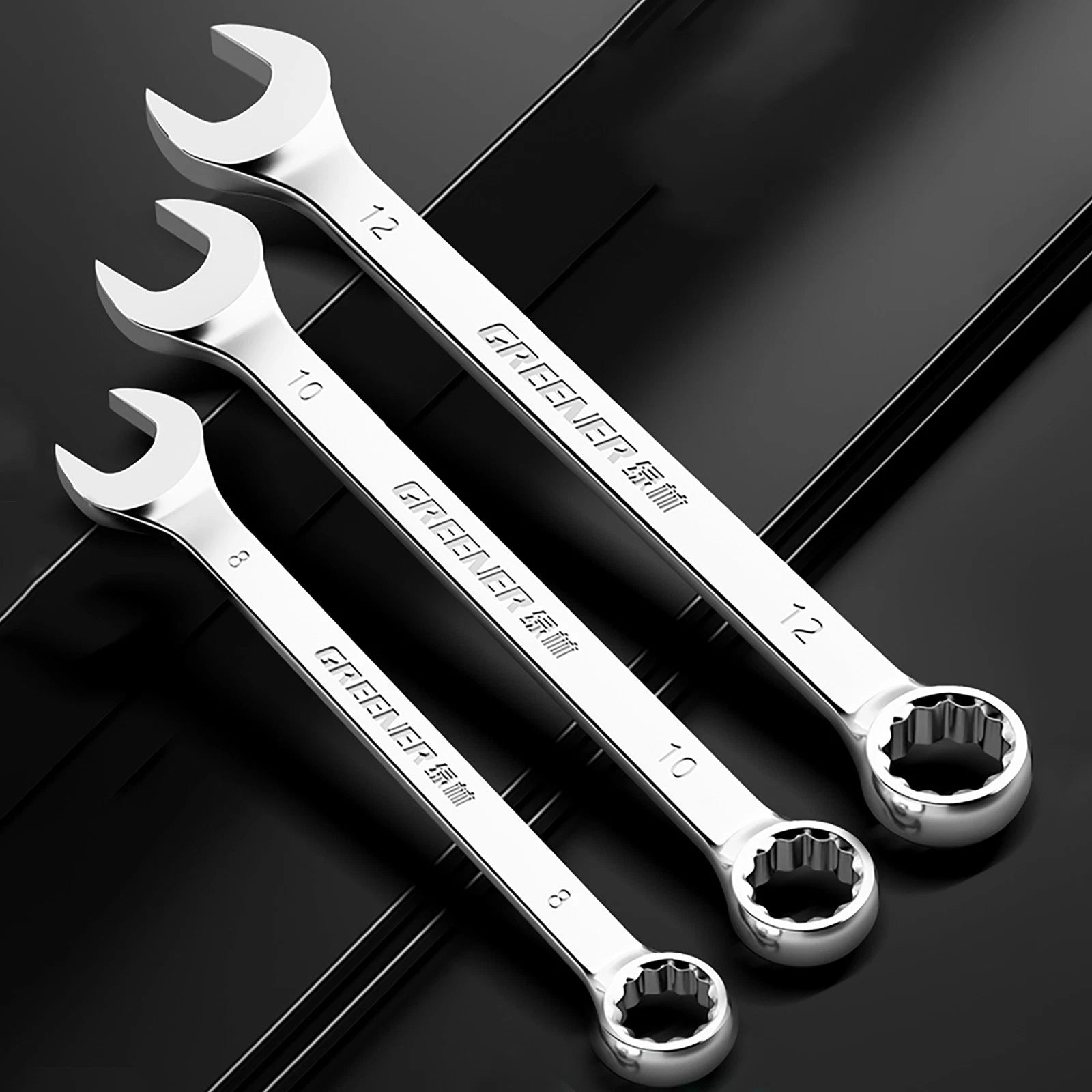 Spanner Combination Wrench CRV Open Ended Round Fixed Head Spanners 6mm - 30mm