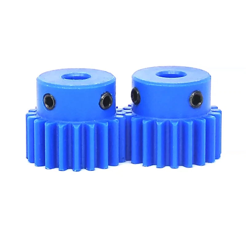 Blue Nylon Spur Gear 1 Mod 15-50 Teeth Motor Gears Pinion Gear with Set Screws