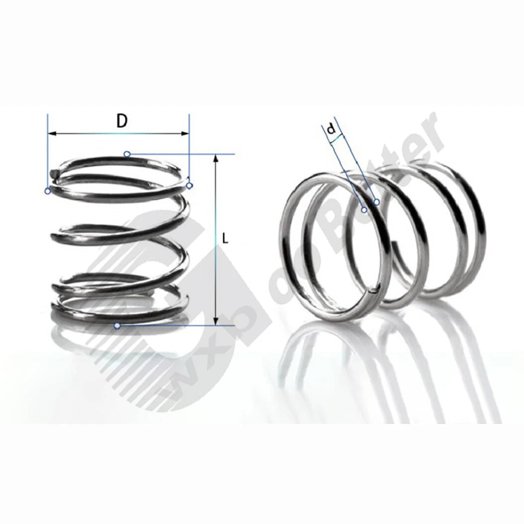 Compression Spring CS=1mm Y Type Zinc Plated Steel Spring OD=11~16mm L=60~100mm