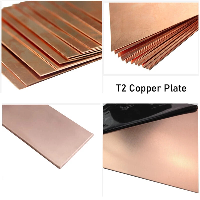 0.5mm-5mm Thick T2 Pure Copper Plate-Sheet Copper Block Laser Cut Metal Sheets