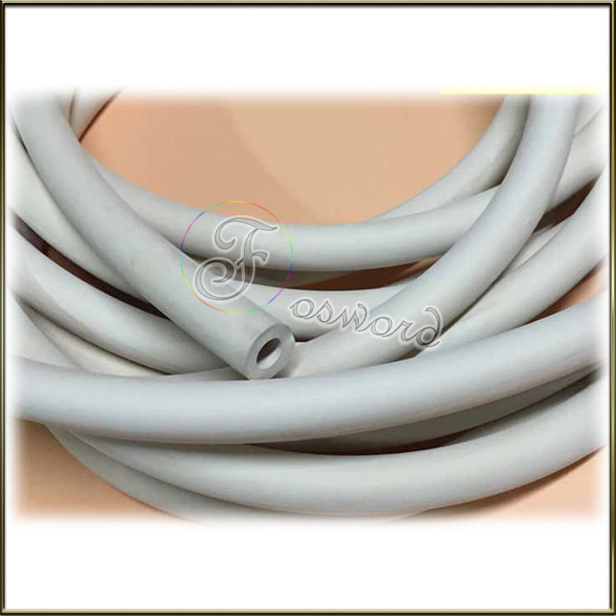 White Rubber Vacuum Tube — Laboratory Hose Pipe for Water, Oil & Fuel Line (ID 2–25mm)