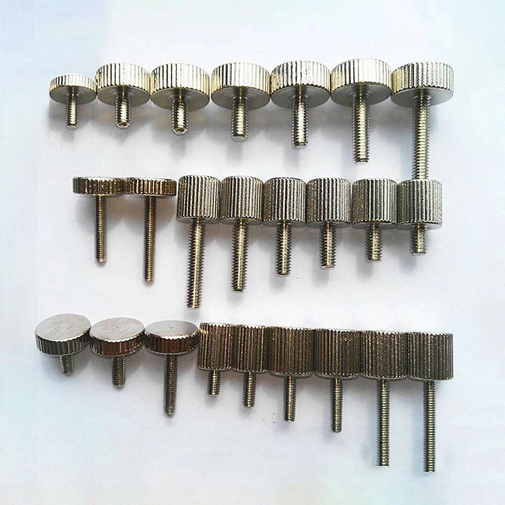 M3/M4x6mm-20mm Set Screws Carbon Steel Knurled Thumb Screw Flat Thumb Screws