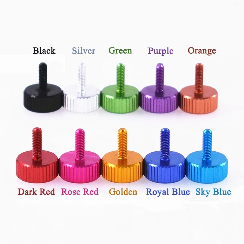 M2 & M2.6 Anodized Aluminum Knurled Thumb Screws – Hand Grip Bolts (4/8/12/15mm Lengths) - HomeDIYer