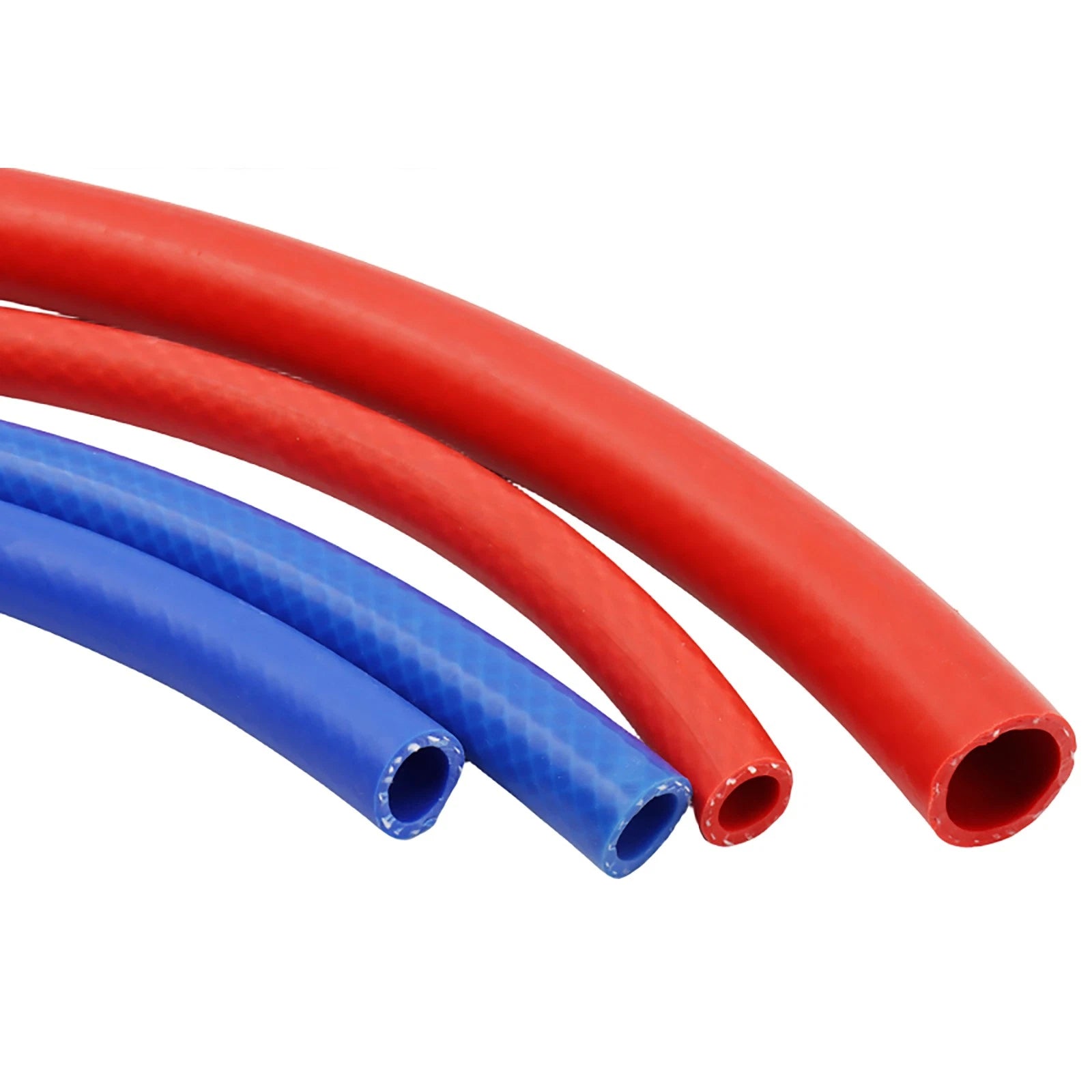 Reinforced Silicone Tubing Hose — Fuel, Vacuum & Coolant Line | Red Blue Black