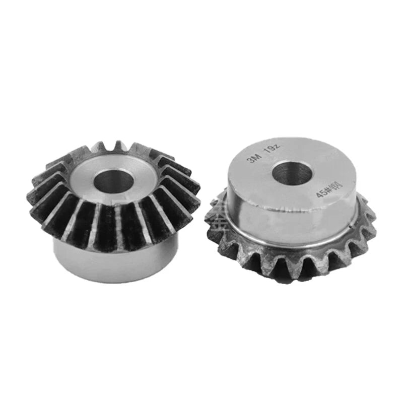Bevel Gear 1/1.5/2 Mod 15-20 Teeth Transmission Gears Bevel Teeth 90° 45# Steel