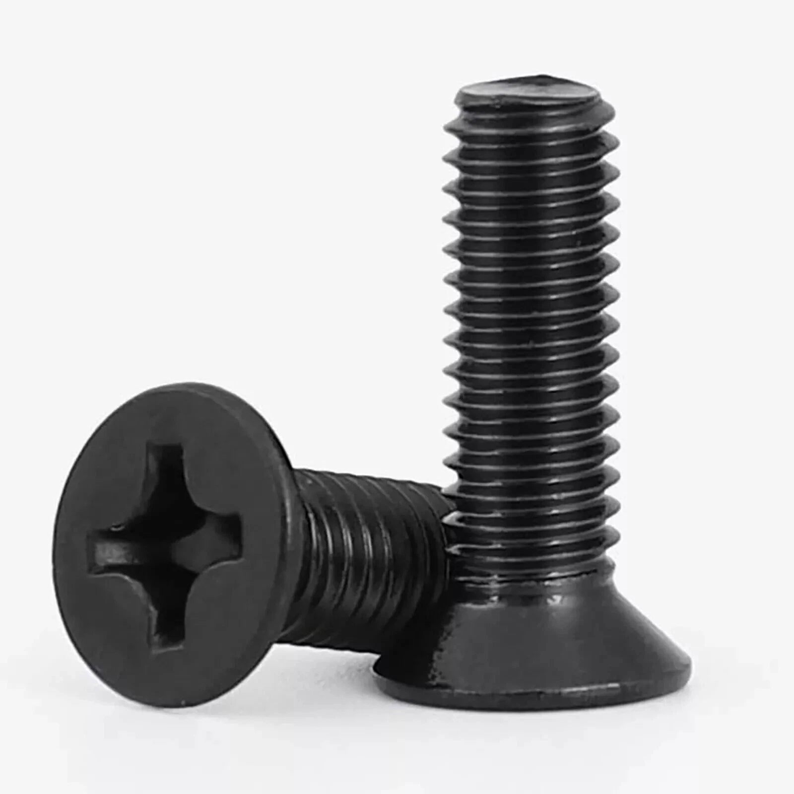 M1–M2.5 Black Phillips Countersunk Machine Screws – Micro Flat Head Bolts, Fully Threaded
