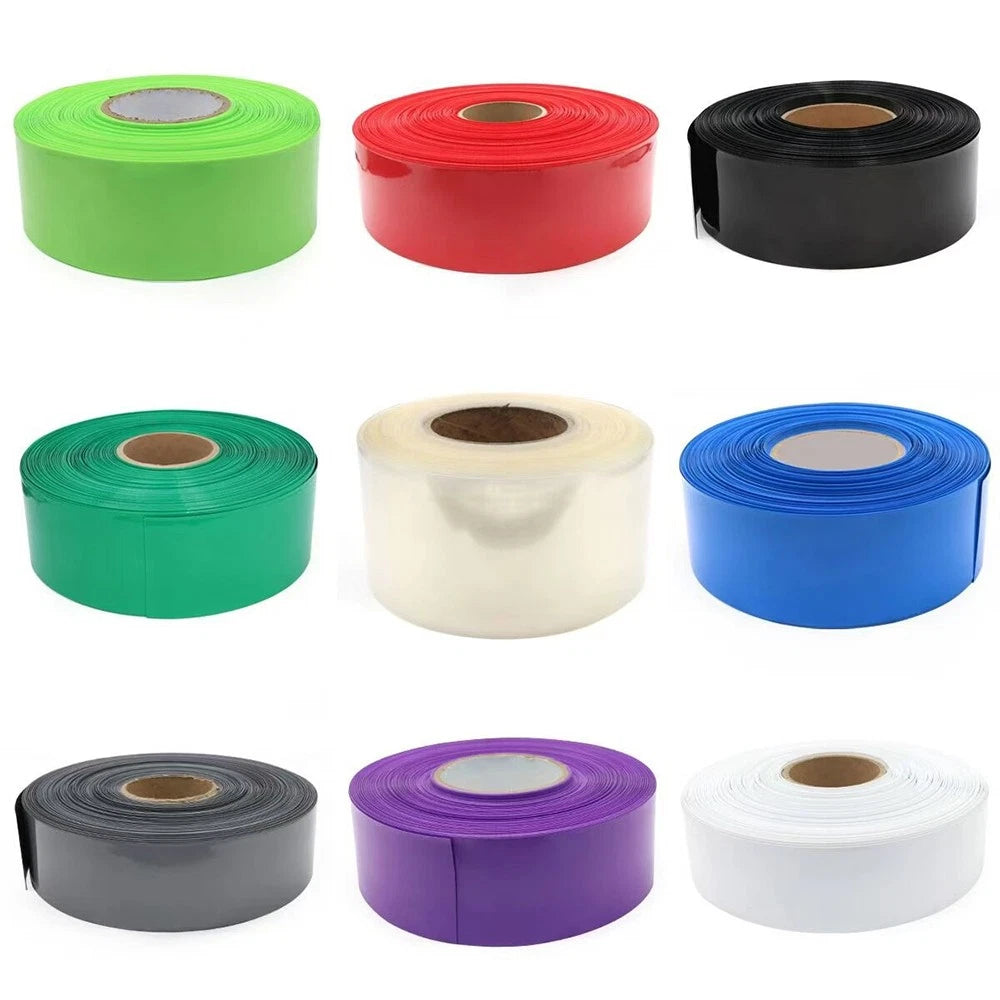 PVC Heat Shrink Tubing 7mm–120mm | Multi-Color Shrinkable Film Insulation Sleeve