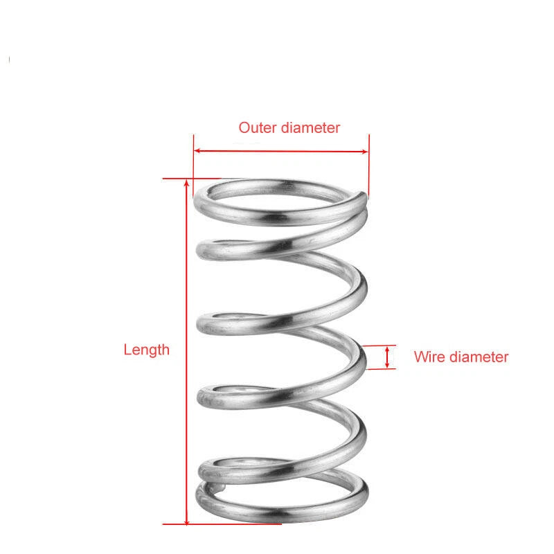 A2 304 Stainless Steel Compression Spring - Wire Dia.1.4mm & OD 10/11/12/13~22mm
