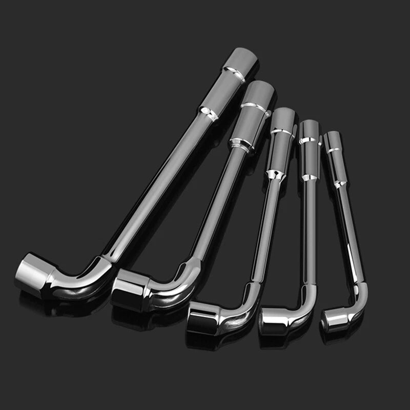 L-Shaped Perforated Hex Socket Wrench Bore Diameter 8-19mm Chrome Vanadium Steel
