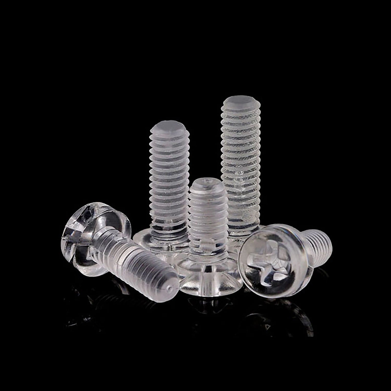 Clear PC M3M4M5M6 Round / Pan Head Machine Screws Phillips Drive Bolt or Hex Nut