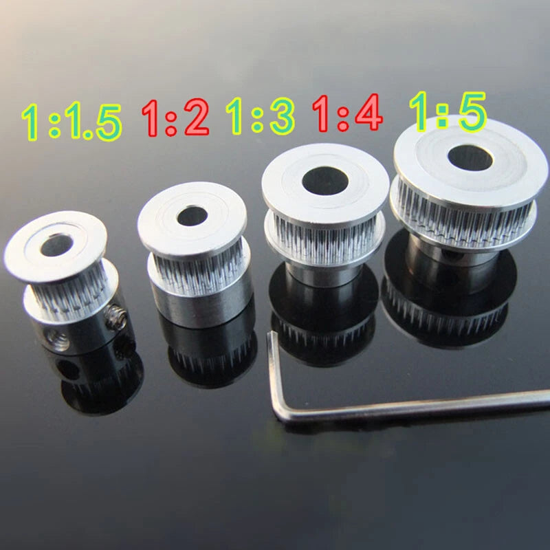 GT2 16-80T Timing Pulley 6mm Belt Synchronous Wheel Gear 3D Printer Bore 4-14mm
