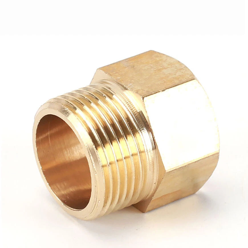 M22x1.5 Brass Hex Nipple Pipe Adapter — FM / MM / FF & Reducer Fittings