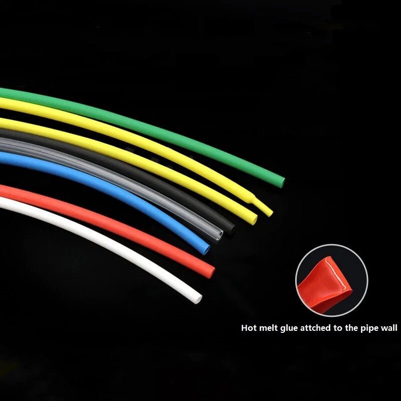 Heat Shrink Tubing 3:1 Adhesive Lined — 2.4mm to 85mm, Multiple Colors - HomeDIYer