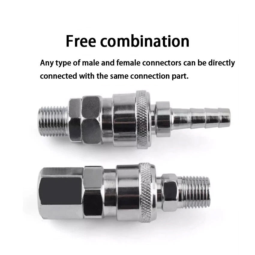 C-Type Self-Locking Air Line Quick Release Fittings — Hose Compressor Connectors