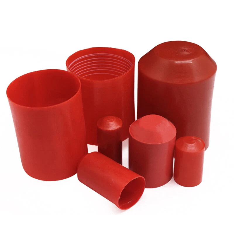 Glue-Lined Heat Shrink End Caps 8mm–110mm 2:1 Red — Waterproof Wire Termination