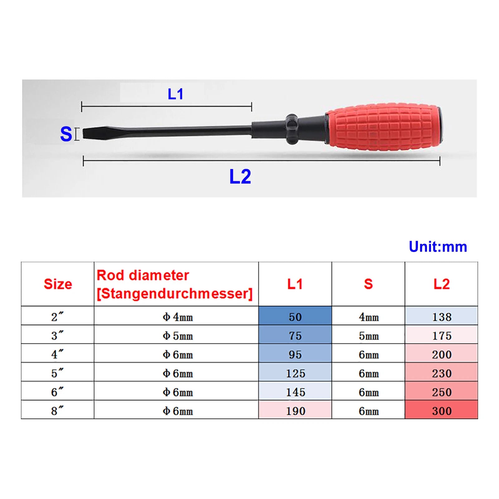 Long Reach Phillips-Slotted Magnetic Bit Screwdriver Bits Grip Handles Wrench