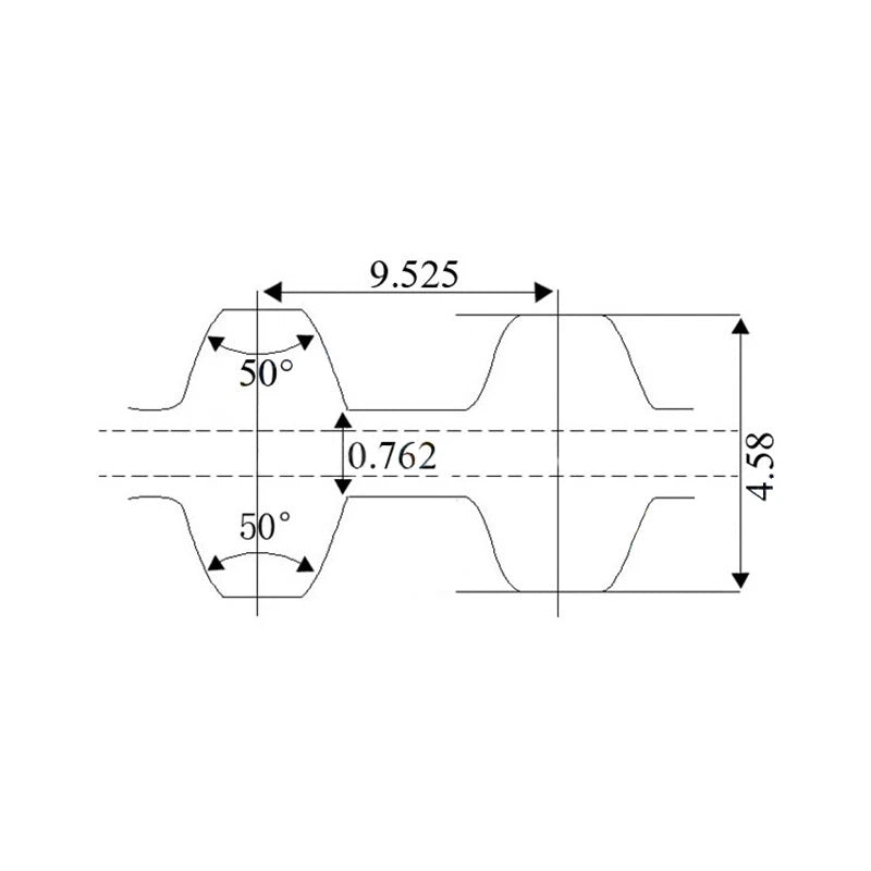 Double Sided Toothed Timing Belt – DL Series, Black Closed Loop, 20mm & 25mm Width